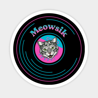 Retro Meowsik-Cat and Music lovers- Magnet